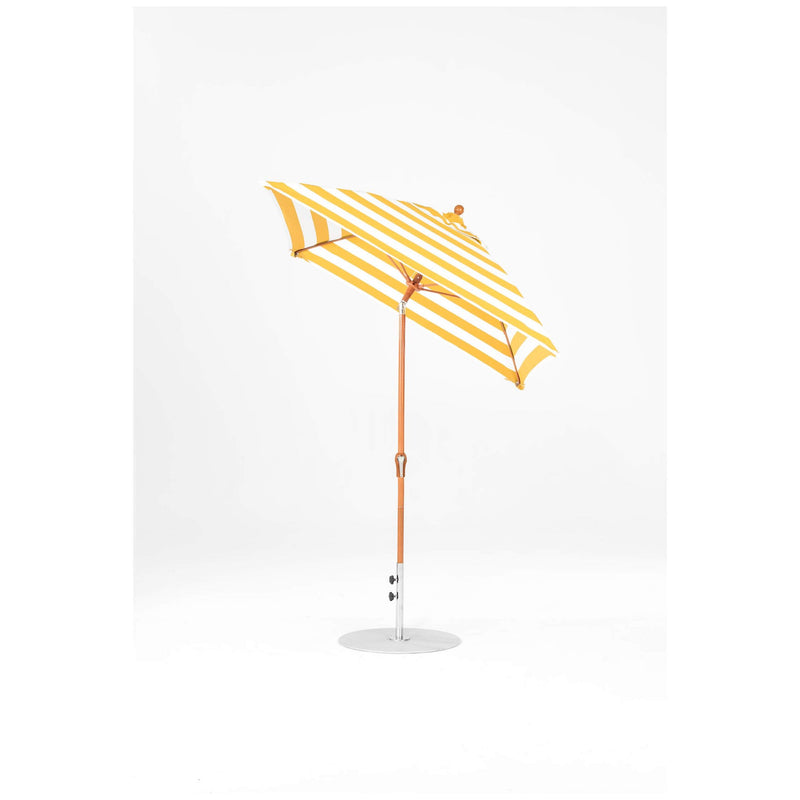 6.5 Ft Frankford Square Patio Umbrella- Crank Auto-Tilt- Wood Grain Frame