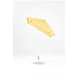6.5 Ft Frankford Square Patio Umbrella- Crank Auto-Tilt- Matte White Frame