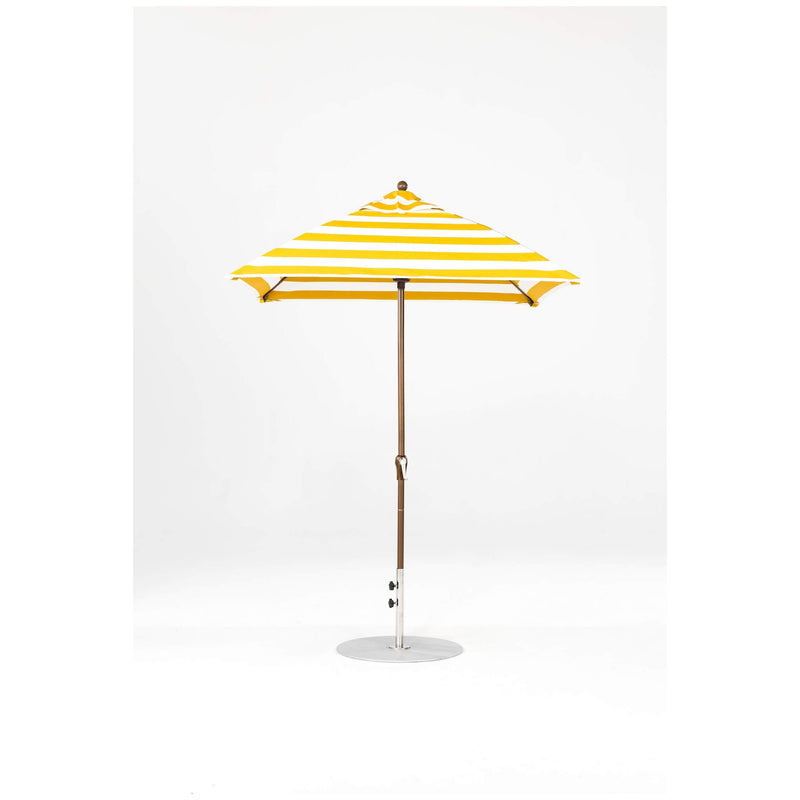 6.5 Ft Square Frankford Patio Umbrella- Crank Lift- Matte Bronze Frame