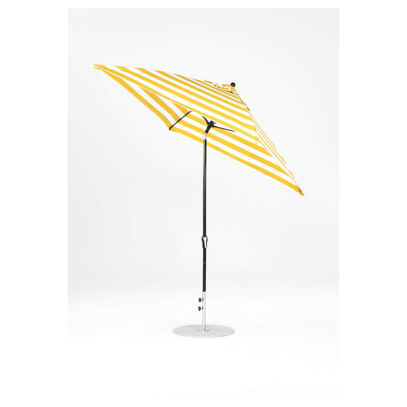 7.5 Ft Frankford Square Patio Umbrella- Crank Auto-Tilt- Matte Black Frame