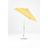 7.5 Ft Frankford Square Patio Umbrella- Crank Auto-Tilt- Polished Silver Anodized Frame