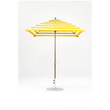 7.5 Ft Square Frankford Patio Umbrella- Crank Lift- Matte Bronze Frame