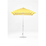 7.5 Ft Square Frankford Patio Umbrella- Crank Lift- Polished Silver Anodized Frame