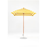 7.5 Ft Square Frankford Patio Umbrella- Crank Lift- Wood Grain Frame