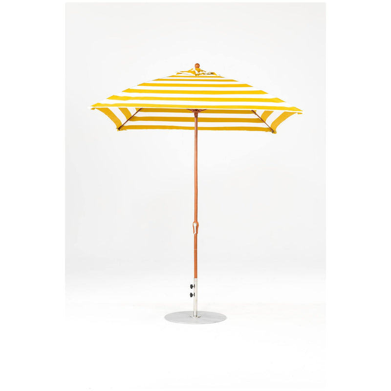 7.5 Ft Square Frankford Patio Umbrella- Crank Lift- Wood Grain Frame