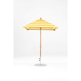 6.5 Ft Square Frankford Patio Umbrella- Crank Lift- Wood Grain Frame