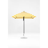 7.5 Ft Square Frankford Patio Umbrella- Pulley Lift- Matte Black Frame