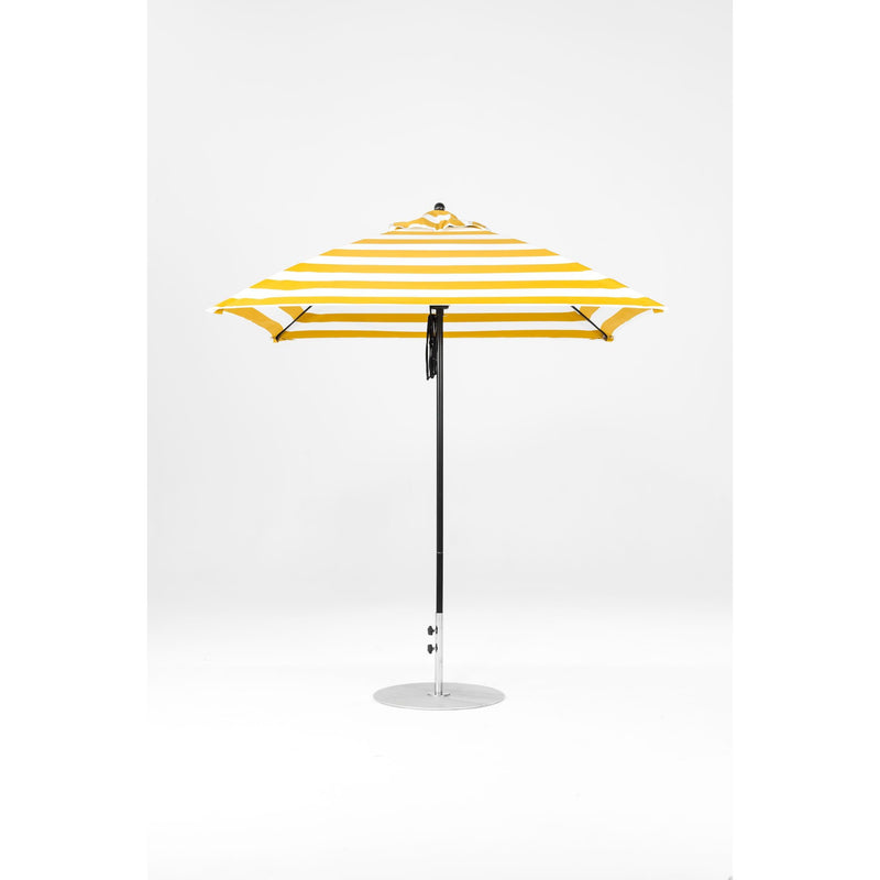 7.5 Ft Square Frankford Patio Umbrella- Pulley Lift- Matte Black Frame