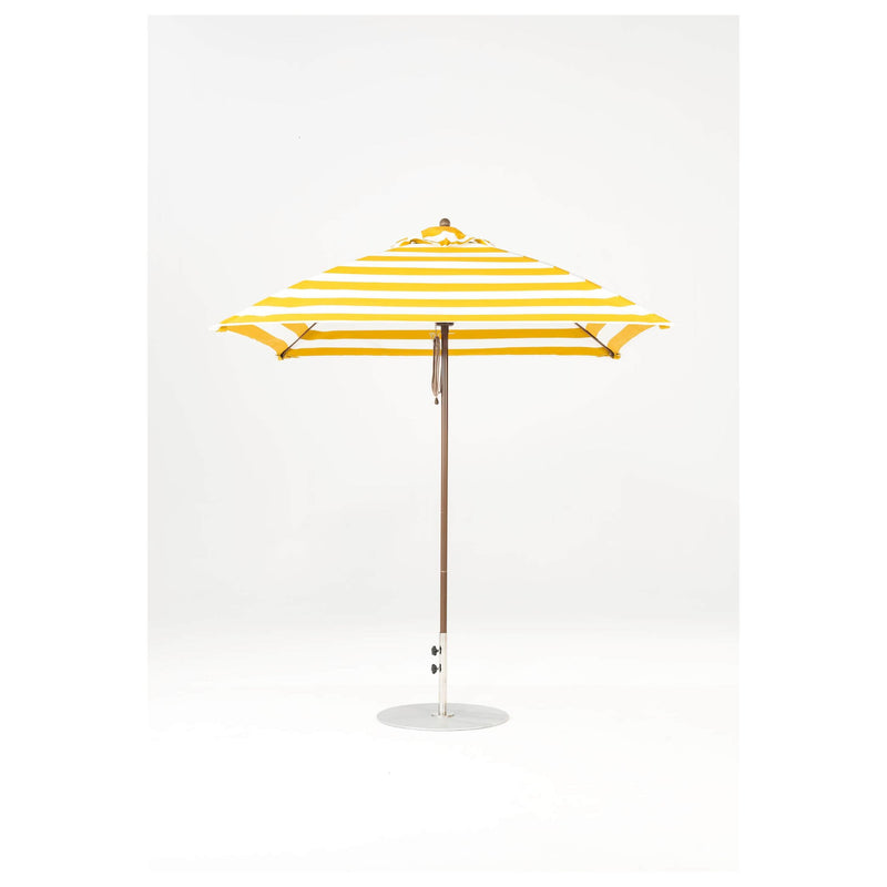 7.5 Ft Square Frankford Patio Umbrella- Pulley Lift- Matte Bronze Frame