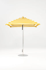 7.5 Ft Square Frankford Patio Umbrella- Pulley Lift- Matte Silver Frame