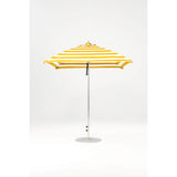 7.5 Ft Square Frankford Patio Umbrella- Pulley Lift- Polished Silver Anodized Frame
