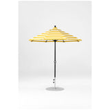 7.5 Ft Octagonal Frankford Patio Umbrella- Crank Lift- Matte Black Frame