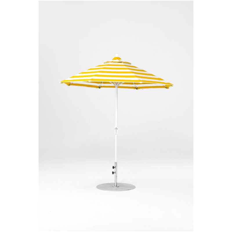 7.5 Ft Octagonal Frankford Patio Umbrella- Crank Lift- Matte White Frame