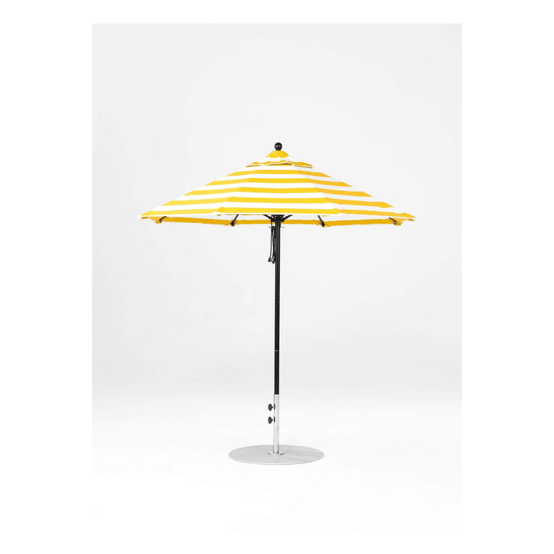 7.5 Ft Octagonal Frankford Patio Umbrella- Pulley Lift- Matte Black Frame