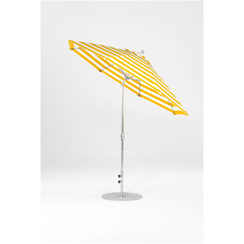 9 Ft Octagonal Frankford Patio Umbrella- Crank Auto-Tilt- Matte Silver Frame