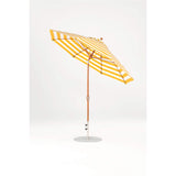 9 Ft Octagonal Frankford Patio Umbrella- Crank Auto-Tilt- Wood Grain Frame