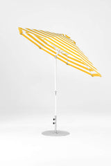 9 Ft Octagonal Frankford Patio Umbrella- Crank Auto-Tilt- Matte White Frame