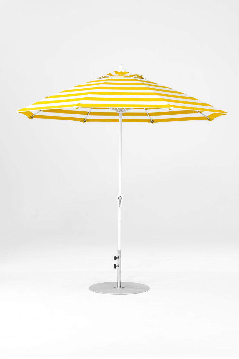 9 Ft Octagonal Frankford Patio Umbrella- Crank Lift- Matte White Frame