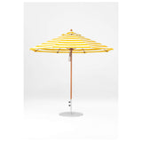 9 Ft Octagonal Frankford Patio Umbrella- Pulley Lift- Wood Grain Frame