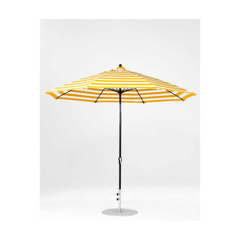 11 Ft Octagonal Frankford Patio Umbrella- Crank Lift- Matte Black Frame