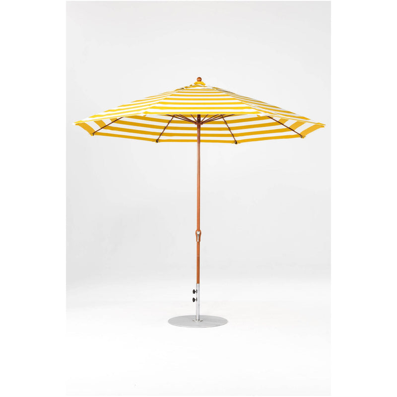 11 Ft Octagonal Frankford Patio Umbrella- Crank Lift- Wood Grain Frame