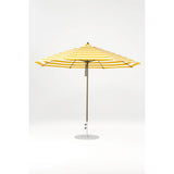 11 Ft Octagonal Frankford Patio Umbrella- Pulley Lift- Matte Bronze Frame