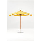 11 Ft Octagonal Frankford Patio Umbrella- Pulley Lift- Wood Grain Frame