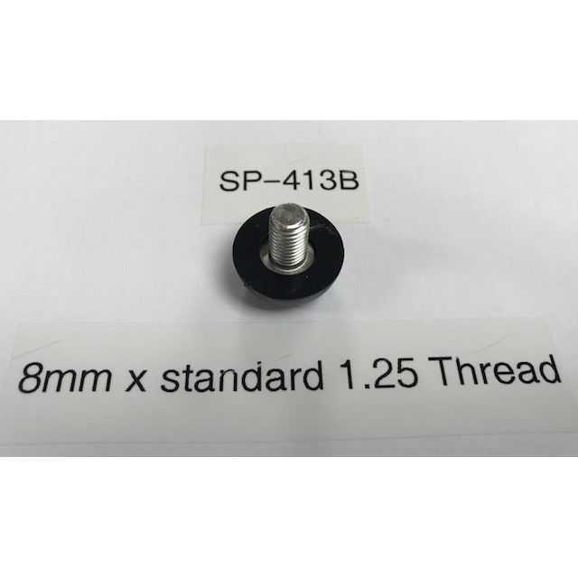 8MM x 1.25 Thread Stainless Steel Stud Adjustable Glide | Black | Item 30-413B