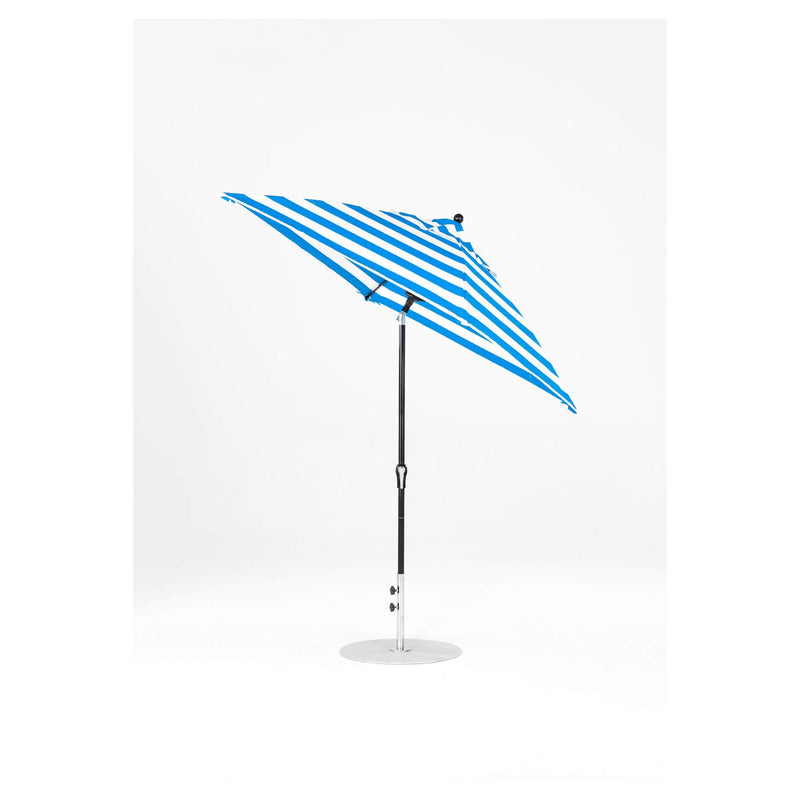 6.5 Ft Frankford Square Patio Umbrella- Crank Auto-Tilt- Matte Black Frame