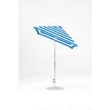 6.5 Ft Frankford Square Patio Umbrella- Crank Auto-Tilt- Matte Silver Frame