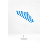 6.5 Ft Frankford Square Patio Umbrella- Crank Auto-Tilt- Matte White Frame