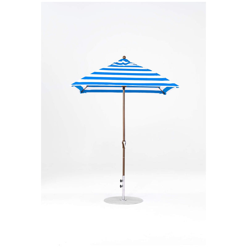 6.5 Ft Square Frankford Patio Umbrella- Crank Lift- Matte Bronze Frame