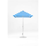 6.5 Ft Square Frankford Outdoor Patio Umbrella- Crank Lift- Matte Silver Frame