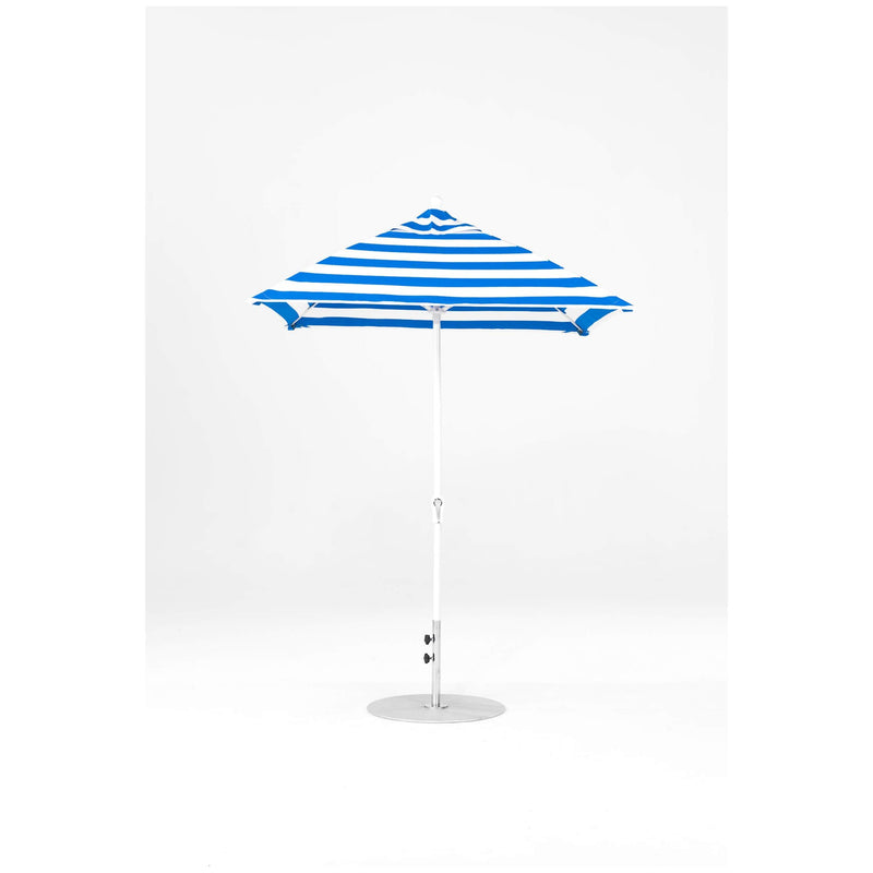 6.5 Ft Square Frankford Patio Umbrella- Crank Lift- Matte White Frame
