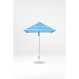 6.5 Ft Square Frankford Patio Umbrella- Pulley Lift- Polished Silver Anodized Frame