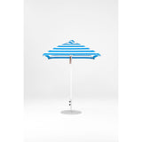 6.5 Ft Square Frankford Patio Umbrella- Pulley Lift- Matte White Frame