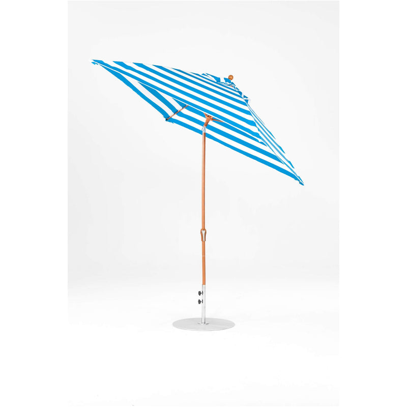 7.5 Ft Frankford Square Patio Umbrella- Crank Auto-Tilt- Wood Grain Frame