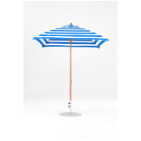 7.5 Ft Square Frankford Patio Umbrella- Crank Lift- Wood Grain Frame