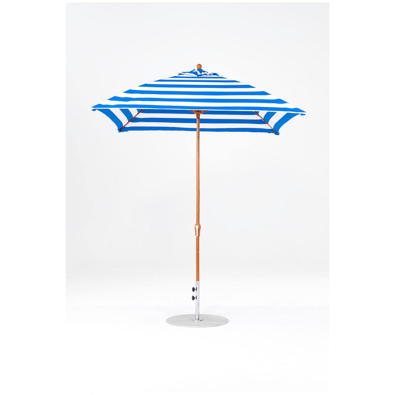 7.5 Ft Square Frankford Patio Umbrella- Crank Lift- Wood Grain Frame