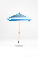 6.5 Ft Square Frankford Patio Umbrella- Crank Lift- Wood Grain Frame