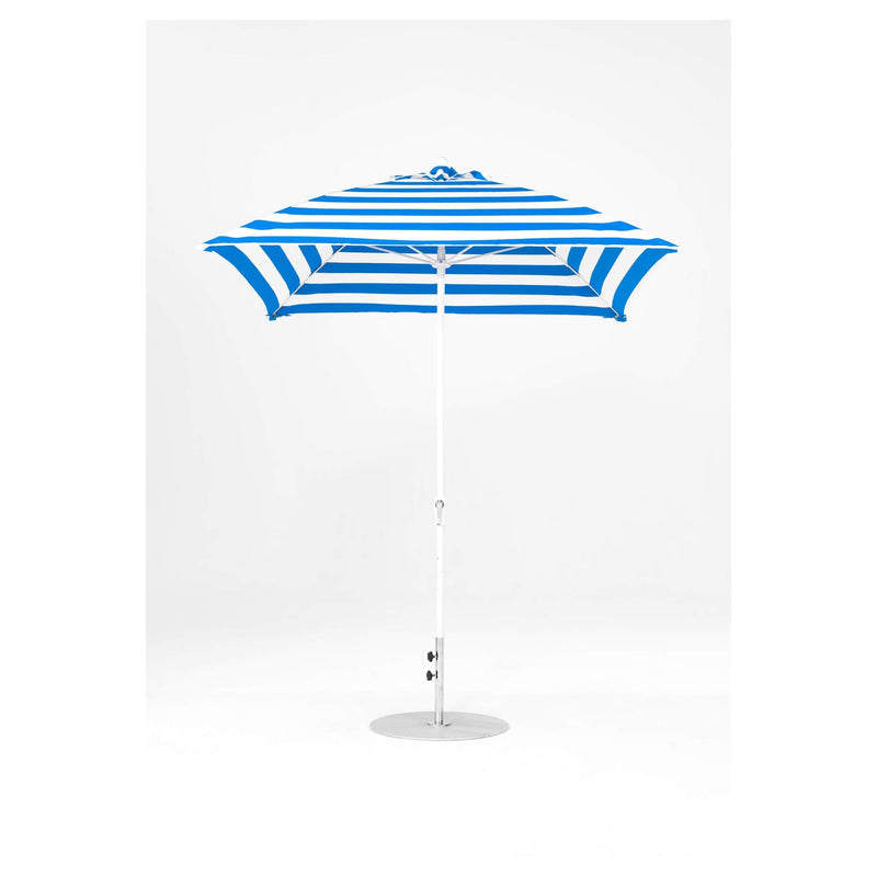 7.5 Ft Square Frankford Patio Umbrella- Crank Lift- Matte White Frame