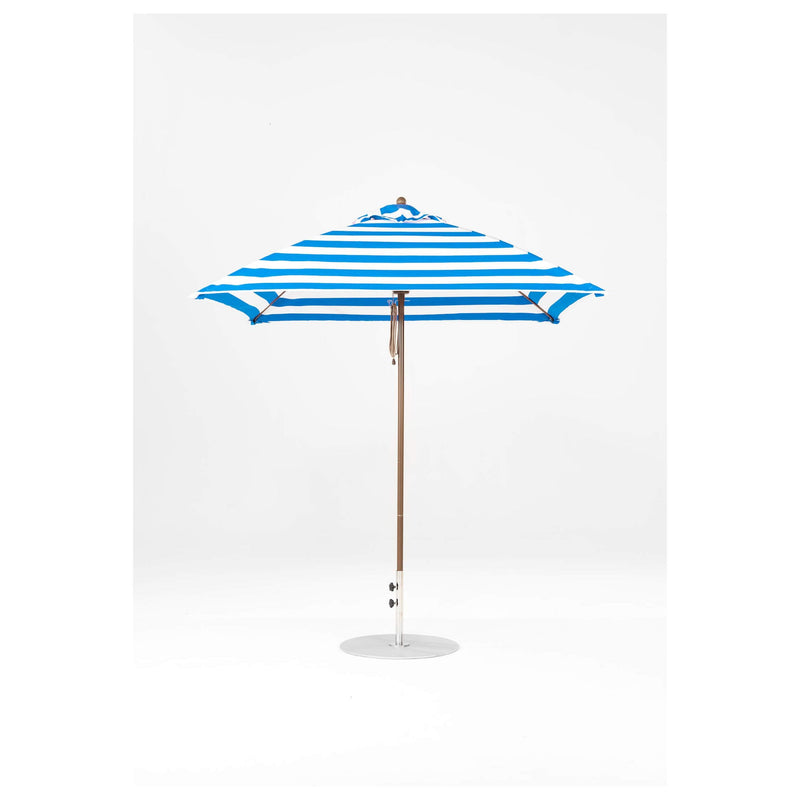 7.5 Ft Square Frankford Patio Umbrella- Pulley Lift- Matte Bronze Frame