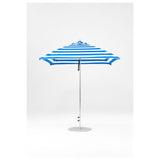 7.5 Ft Square Frankford Patio Umbrella- Pulley Lift- Matte Silver Frame