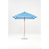7.5 Ft Square Frankford Patio Umbrella- Pulley Lift- Wood Grain Frame