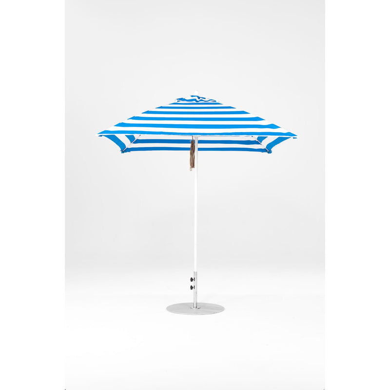 7.5 Ft Square Frankford Patio Umbrella- Pulley Lift- Matte White Frame