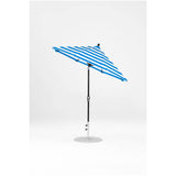 7.5 Ft Octagonal Frankford Patio Umbrella- Crank Auto-Tilt- Matte Black Frame