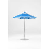 7.5 Ft Octagonal Frankford Patio Umbrella- Crank Lift- Polished Silver Anodized Frame