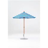 7.5 Ft Octagonal Frankford Patio Umbrella- Crank Lift- Wood Grain Frame