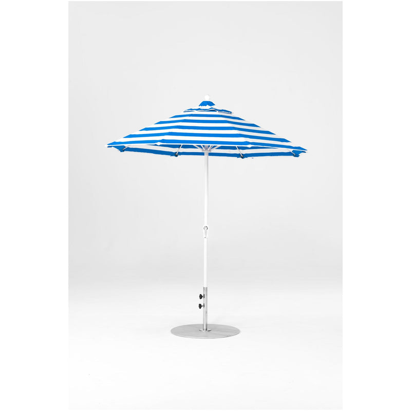 7.5 Ft Octagonal Frankford Patio Umbrella- Crank Lift- Matte White Frame