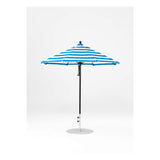 7.5 Ft Octagonal Frankford Patio Umbrella- Pulley Lift- Matte Black Frame